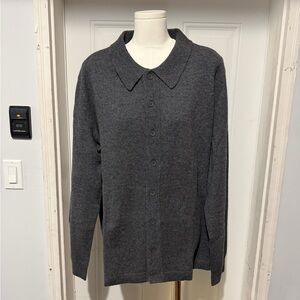 Hudson North Men's Gray Cardigan Sweater